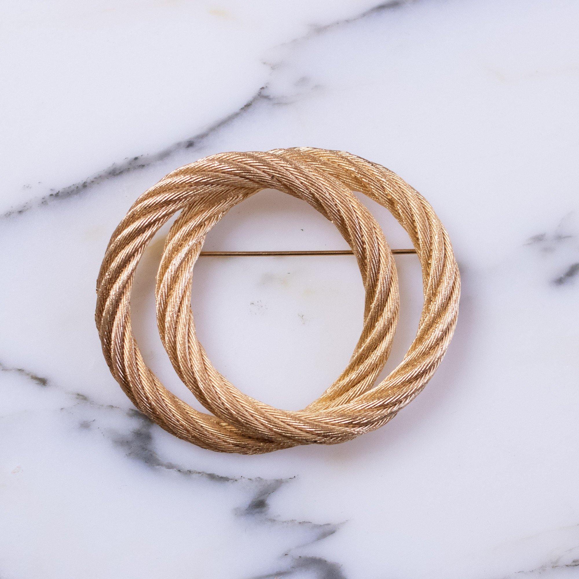 Vintage Christian Dior Double Knot Brooch by Christian Dior - Vintage Meet Modern Vintage Jewelry - Chicago, Illinois - #oldhollywoodglamour #vintagemeetmodern #designervintage #jewelrybox #antiquejewelry #vintagejewelry