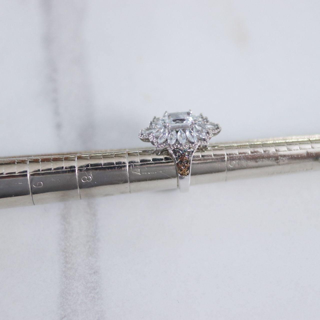 Vintage Art Deco Style White Tourmaline Cocktail Statement Ring by Unsigned Beauty - Vintage Meet Modern Vintage Jewelry - Chicago, Illinois - #oldhollywoodglamour #vintagemeetmodern #designervintage #jewelrybox #antiquejewelry #vintagejewelry