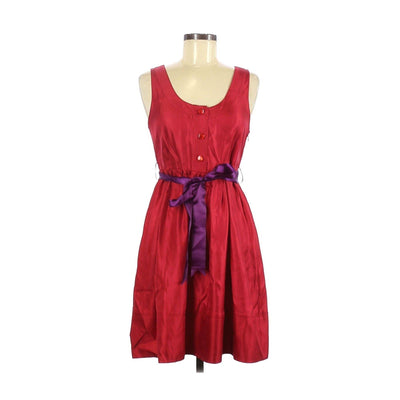 Marc by Marc Jacobs Red Silk Dress with Purple Sash/Belt Cocktail Dress by Marc by Marc Jacobs - Vintage Meet Modern Vintage Jewelry - Chicago, Illinois - #oldhollywoodglamour #vintagemeetmodern #designervintage #jewelrybox #antiquejewelry #vintagejewelry