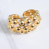 Vintage Kenneth Jay Lane Gold Bead Cuff Bracelet by Kenneth Jay Lane - Vintage Meet Modern Vintage Jewelry - Chicago, Illinois - #oldhollywoodglamour #vintagemeetmodern #designervintage #jewelrybox #antiquejewelry #vintagejewelry