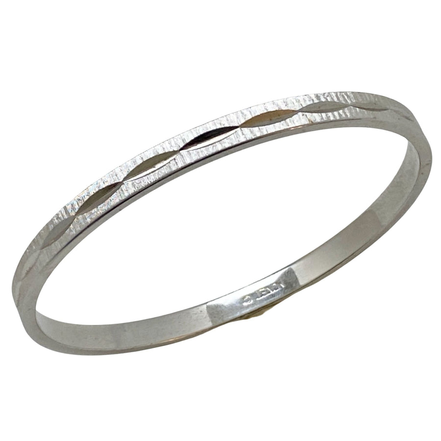 Monet Silver Etched Bangle Bracelet by Monet - Vintage Meet Modern Vintage Jewelry - Chicago, Illinois - #oldhollywoodglamour #vintagemeetmodern #designervintage #jewelrybox #antiquejewelry #vintagejewelry