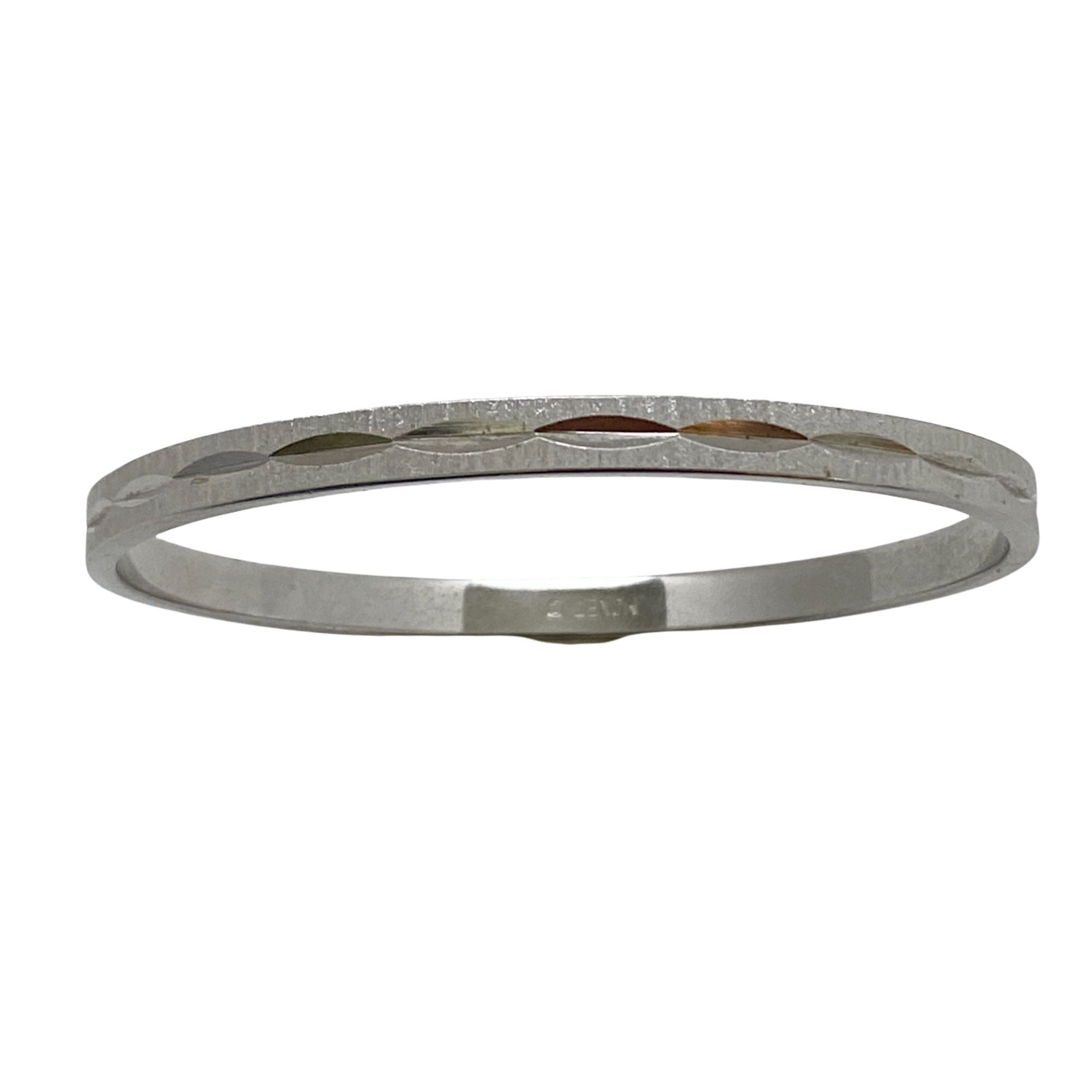 Monet Silver Etched Bangle Bracelet by Monet - Vintage Meet Modern Vintage Jewelry - Chicago, Illinois - #oldhollywoodglamour #vintagemeetmodern #designervintage #jewelrybox #antiquejewelry #vintagejewelry