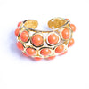 Vintage Kenneth Jay Lane Chunky Coral Bead Cuff Bracelet by Kenneth Jay Lane - Vintage Meet Modern Vintage Jewelry - Chicago, Illinois - #oldhollywoodglamour #vintagemeetmodern #designervintage #jewelrybox #antiquejewelry #vintagejewelry