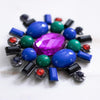 Vintage Blue, Green, Jet, Purple, and Red Rhinestone Brooch by Unsigned Beauty - Vintage Meet Modern Vintage Jewelry - Chicago, Illinois - #oldhollywoodglamour #vintagemeetmodern #designervintage #jewelrybox #antiquejewelry #vintagejewelry