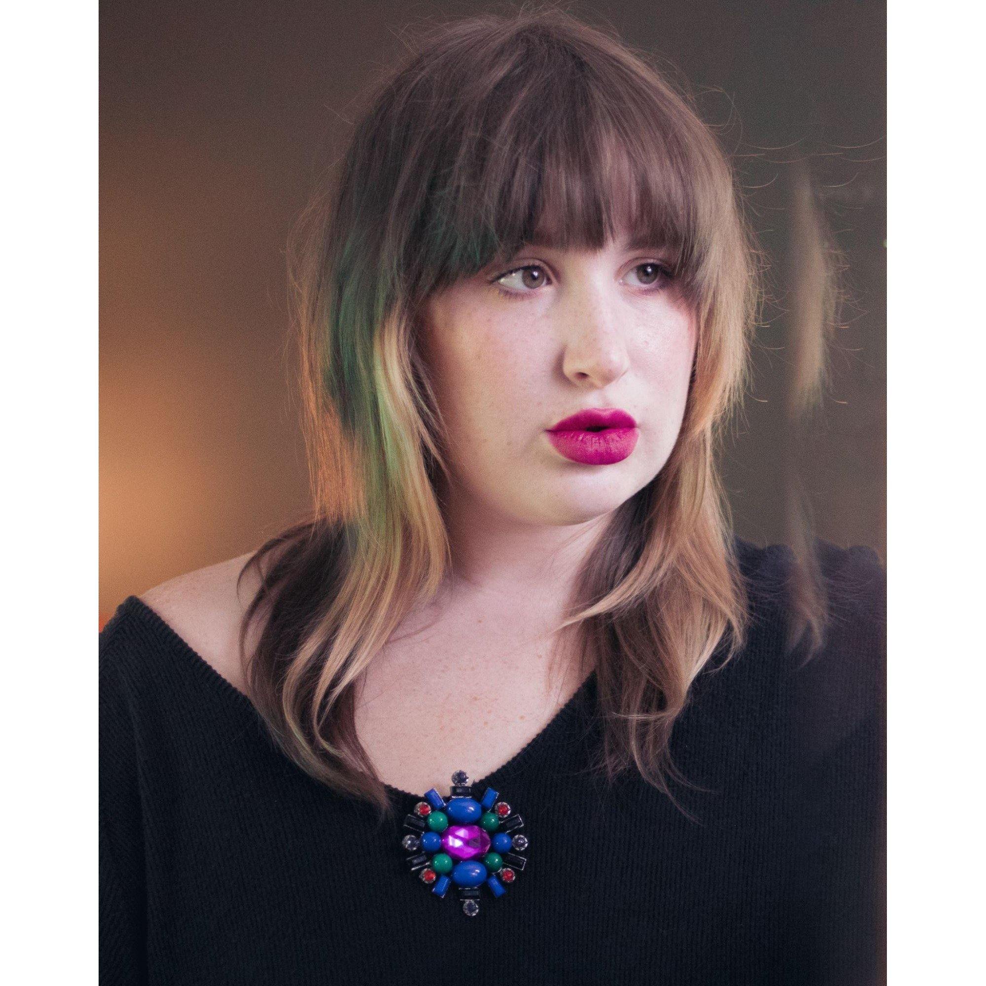 Vintage Blue, Green, Jet, Purple, and Red Rhinestone Brooch by Unsigned Beauty - Vintage Meet Modern Vintage Jewelry - Chicago, Illinois - #oldhollywoodglamour #vintagemeetmodern #designervintage #jewelrybox #antiquejewelry #vintagejewelry