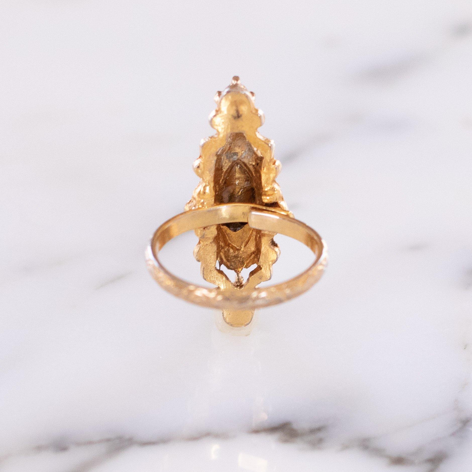 Vintage 1960s Royal Blue Statement Ring by 1960s - Vintage Meet Modern Vintage Jewelry - Chicago, Illinois - #oldhollywoodglamour #vintagemeetmodern #designervintage #jewelrybox #antiquejewelry #vintagejewelry