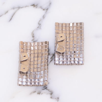 Vintage Art Deco Shoe Clips with Rhodium Plating by Art Deco - Vintage Meet Modern Vintage Jewelry - Chicago, Illinois - #oldhollywoodglamour #vintagemeetmodern #designervintage #jewelrybox #antiquejewelry #vintagejewelry