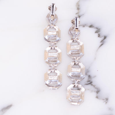 Vintage Kenneth Jay Lane Art Deco Rhinestone Drop Statement Earrings by Vintage Meet Modern - Vintage Meet Modern Vintage Jewelry - Chicago, Illinois - #oldhollywoodglamour #vintagemeetmodern #designervintage #jewelrybox #antiquejewelry #vintagejewelry
