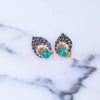 Vintage Faux Jade, Sapphire Crystal and Diamante Earrings by Vintage Meet Modern - Vintage Meet Modern Vintage Jewelry - Chicago, Illinois - #oldhollywoodglamour #vintagemeetmodern #designervintage #jewelrybox #antiquejewelry #vintagejewelry