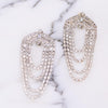 1960s Looped Waterfall Style Diamante Crystal Statement Earrings by Vintage Meet Modern - Vintage Meet Modern Vintage Jewelry - Chicago, Illinois - #oldhollywoodglamour #vintagemeetmodern #designervintage #jewelrybox #antiquejewelry #vintagejewelry