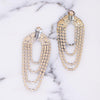 1960s Looped Waterfall Style Diamante Crystal Statement Earrings by Vintage Meet Modern - Vintage Meet Modern Vintage Jewelry - Chicago, Illinois - #oldhollywoodglamour #vintagemeetmodern #designervintage #jewelrybox #antiquejewelry #vintagejewelry