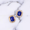Vintage Christian Dior Gold and Blue Earrings by Christian Dior - Vintage Meet Modern Vintage Jewelry - Chicago, Illinois - #oldhollywoodglamour #vintagemeetmodern #designervintage #jewelrybox #antiquejewelry #vintagejewelry