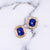 Vintage Christian Dior Gold and Blue Earrings