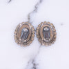 Vintage Hematite and Diamante Statement Earrings by Vintage Meet Modern  - Vintage Meet Modern Vintage Jewelry - Chicago, Illinois - #oldhollywoodglamour #vintagemeetmodern #designervintage #jewelrybox #antiquejewelry #vintagejewelry