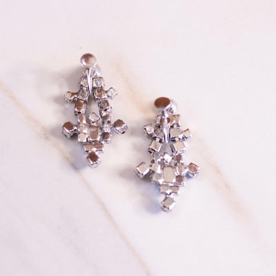 Vintage Jet Cabochon and Diamante Crystal Dangling Statement Earrings by Unsigned Beauty - Vintage Meet Modern Vintage Jewelry - Chicago, Illinois - #oldhollywoodglamour #vintagemeetmodern #designervintage #jewelrybox #antiquejewelry #vintagejewelry