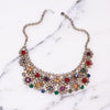 Vintage Leru Colorful Rhinestone Bib Statement Necklace by Leru - Vintage Meet Modern Vintage Jewelry - Chicago, Illinois - #oldhollywoodglamour #vintagemeetmodern #designervintage #jewelrybox #antiquejewelry #vintagejewelry