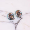 Vintage Light Blue Sequin Beaded Earrings by Unsigned Beauty - Vintage Meet Modern Vintage Jewelry - Chicago, Illinois - #oldhollywoodglamour #vintagemeetmodern #designervintage #jewelrybox #antiquejewelry #vintagejewelry