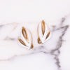Vintage Crown Trifari Gold Tone White Enamel Leaf Earrings by Crown Trifari - Vintage Meet Modern Vintage Jewelry - Chicago, Illinois - #oldhollywoodglamour #vintagemeetmodern #designervintage #jewelrybox #antiquejewelry #vintagejewelry