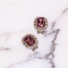 Vintage Art Deco Style Amethyst Crystal Earrings with Marcasite Details by Vintage Meet Modern - Vintage Meet Modern Vintage Jewelry - Chicago, Illinois - #oldhollywoodglamour #vintagemeetmodern #designervintage #jewelrybox #antiquejewelry #vintagejewelry
