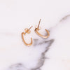 Vintage 1980s Sterling Silver and 18kt Gold Milgrain Small Hoop Earrings by Sterling Silver 18kt Gold - Vintage Meet Modern Vintage Jewelry - Chicago, Illinois - #oldhollywoodglamour #vintagemeetmodern #designervintage #jewelrybox #antiquejewelry #vintagejewelry