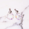 Vintage Aurora Borealis Glass Bead Hoop Dangle Earrings by Austria - Vintage Meet Modern Vintage Jewelry - Chicago, Illinois - #oldhollywoodglamour #vintagemeetmodern #designervintage #jewelrybox #antiquejewelry #vintagejewelry
