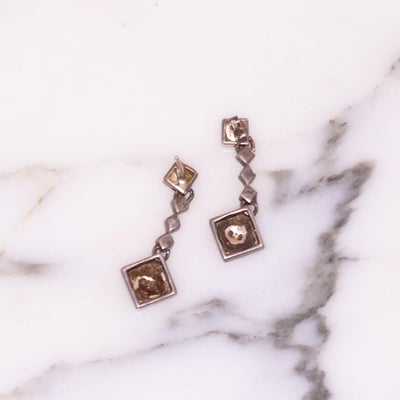 Vintage Sterling Sterling Silver and Marcasite Drop Earrings by Sterling Silver - Vintage Meet Modern Vintage Jewelry - Chicago, Illinois - #oldhollywoodglamour #vintagemeetmodern #designervintage #jewelrybox #antiquejewelry #vintagejewelry