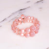Vintage Pink Moonglow Double Strand Expansion Bracelet by Unsigned Beauty - Vintage Meet Modern Vintage Jewelry - Chicago, Illinois - #oldhollywoodglamour #vintagemeetmodern #designervintage #jewelrybox #antiquejewelry #vintagejewelry
