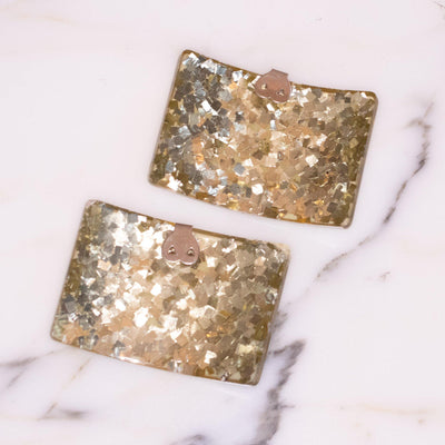Vintage Retro Glitter Lucite Silver Shoe Clip by Patent Pending - Vintage Meet Modern Vintage Jewelry - Chicago, Illinois - #oldhollywoodglamour #vintagemeetmodern #designervintage #jewelrybox #antiquejewelry #vintagejewelry
