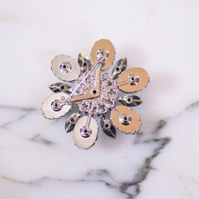 Vintage Blue and Gold Statement Brooch by Unsigned Beauty - Vintage Meet Modern Vintage Jewelry - Chicago, Illinois - #oldhollywoodglamour #vintagemeetmodern #designervintage #jewelrybox #antiquejewelry #vintagejewelry