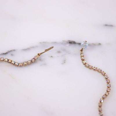 Vintage Aurora Borealis Cha Cha Bead Necklace by Unsigned Beauty - Vintage Meet Modern Vintage Jewelry - Chicago, Illinois - #oldhollywoodglamour #vintagemeetmodern #designervintage #jewelrybox #antiquejewelry #vintagejewelry