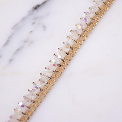 Vintage Aurora Borealis Cha Cha Bead Necklace by Unsigned Beauty - Vintage Meet Modern Vintage Jewelry - Chicago, Illinois - #oldhollywoodglamour #vintagemeetmodern #designervintage #jewelrybox #antiquejewelry #vintagejewelry