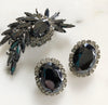 Vintage Juliana Hematite and Smoke Rhinestone Brooch by Vintage Meet Modern  - Vintage Meet Modern Vintage Jewelry - Chicago, Illinois - #oldhollywoodglamour #vintagemeetmodern #designervintage #jewelrybox #antiquejewelry #vintagejewelry