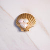 Vintage Capri Gold Shell Brooch with Mini Mother of Pearl Shells by Capri - Vintage Meet Modern Vintage Jewelry - Chicago, Illinois - #oldhollywoodglamour #vintagemeetmodern #designervintage #jewelrybox #antiquejewelry #vintagejewelry