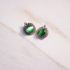 Vintage Sterling Silver and Green Cats Eye Earrings by Made in Mexico - Vintage Meet Modern Vintage Jewelry - Chicago, Illinois - #oldhollywoodglamour #vintagemeetmodern #designervintage #jewelrybox #antiquejewelry #vintagejewelry