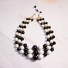 Vintage Chunky Triple Strand Black and White Bead Necklace by Hong Kong - Vintage Meet Modern Vintage Jewelry - Chicago, Illinois - #oldhollywoodglamour #vintagemeetmodern #designervintage #jewelrybox #antiquejewelry #vintagejewelry