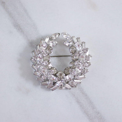 Diamante Laurel Brooch by Vintage Meet Modern - Vintage Meet Modern Vintage Jewelry - Chicago, Illinois - #oldhollywoodglamour #vintagemeetmodern #designervintage #jewelrybox #antiquejewelry #vintagejewelry