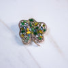 Vintage Monet Green Rhinestone Clover Brooch by Monet - Vintage Meet Modern Vintage Jewelry - Chicago, Illinois - #oldhollywoodglamour #vintagemeetmodern #designervintage #jewelrybox #antiquejewelry #vintagejewelry