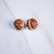 Vintage Geoffrey Beene Orange Statement Earrings with Diamante Pave Rhinestones