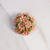 Vintage Peach Painted Enamel Flower Brooch with Rhinestones by Unsigned Beauty - Vintage Meet Modern Vintage Jewelry - Chicago, Illinois - #oldhollywoodglamour #vintagemeetmodern #designervintage #jewelrybox #antiquejewelry #vintagejewelry