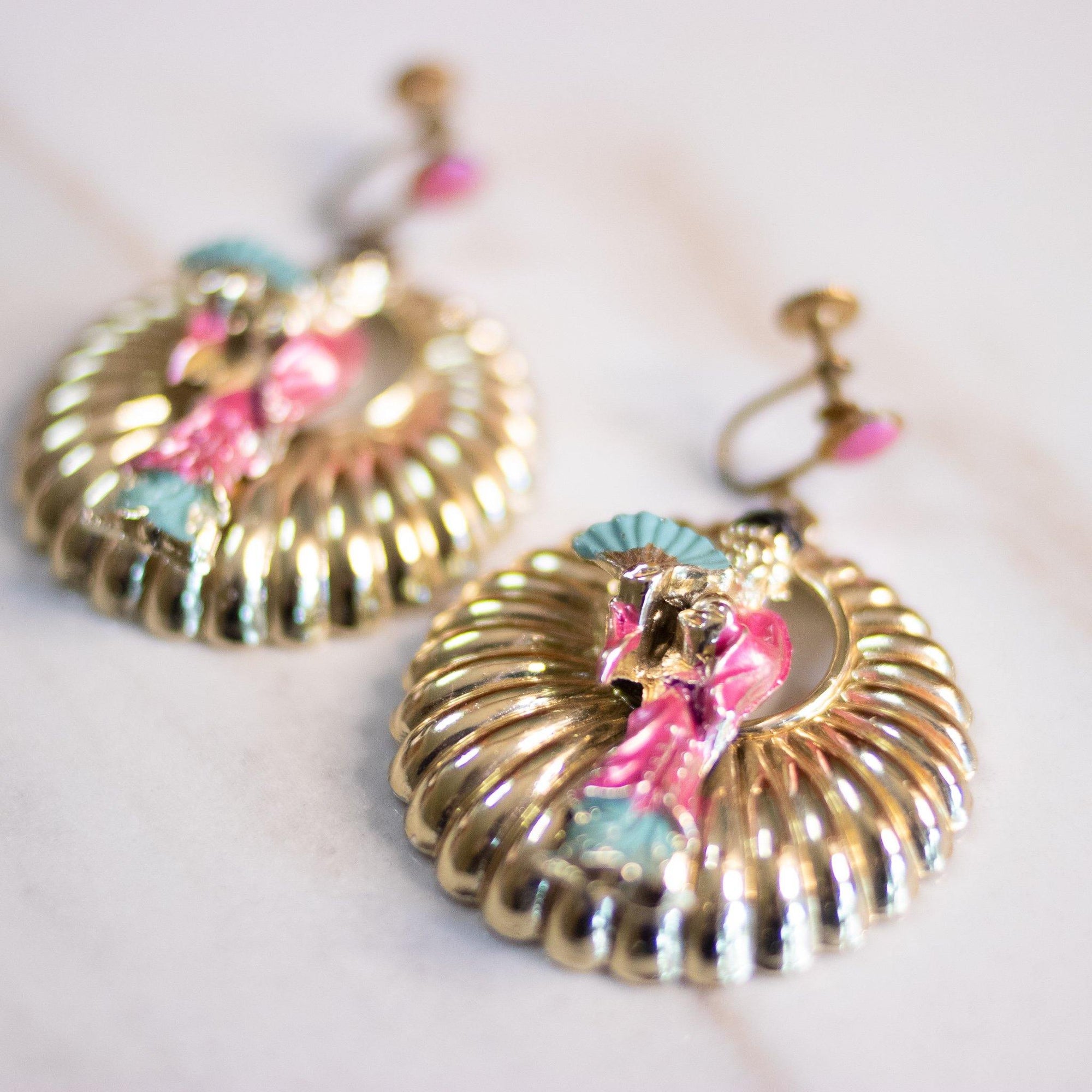 Vintage Geisha Statement Earrings by Unsigned Beauty - Vintage Meet Modern Vintage Jewelry - Chicago, Illinois - #oldhollywoodglamour #vintagemeetmodern #designervintage #jewelrybox #antiquejewelry #vintagejewelry