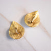 Vintage Richellieu Gold Leaf with Faux Pearl Statement Earrings by Richellieu - Vintage Meet Modern Vintage Jewelry - Chicago, Illinois - #oldhollywoodglamour #vintagemeetmodern #designervintage #jewelrybox #antiquejewelry #vintagejewelry