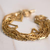Vintage Gold Multi Strand Bracelet by Monet - Vintage Meet Modern Vintage Jewelry - Chicago, Illinois - #oldhollywoodglamour #vintagemeetmodern #designervintage #jewelrybox #antiquejewelry #vintagejewelry