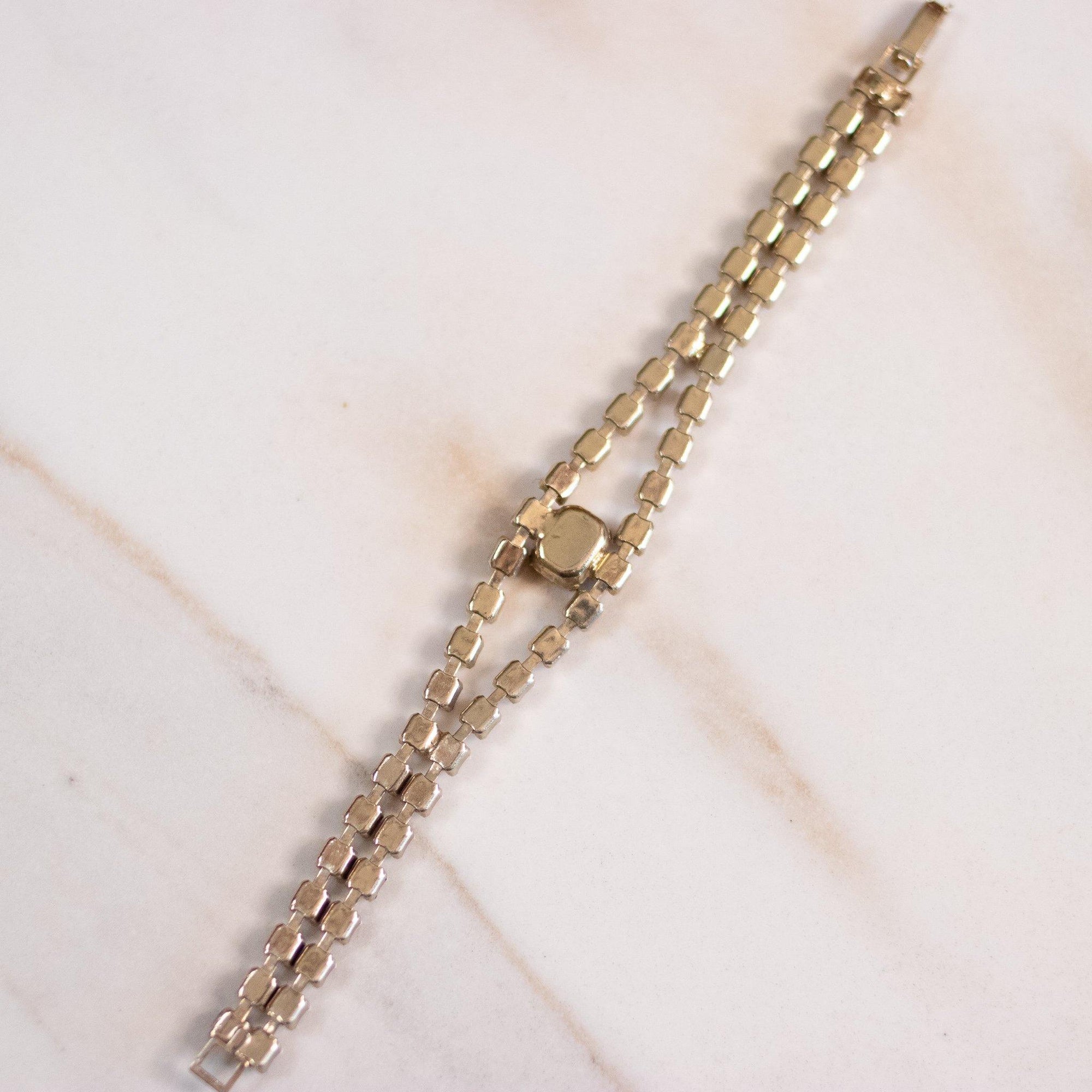 Vintage Pink Rhinestone Bracelet by Unsigned Beauty - Vintage Meet Modern Vintage Jewelry - Chicago, Illinois - #oldhollywoodglamour #vintagemeetmodern #designervintage #jewelrybox #antiquejewelry #vintagejewelry