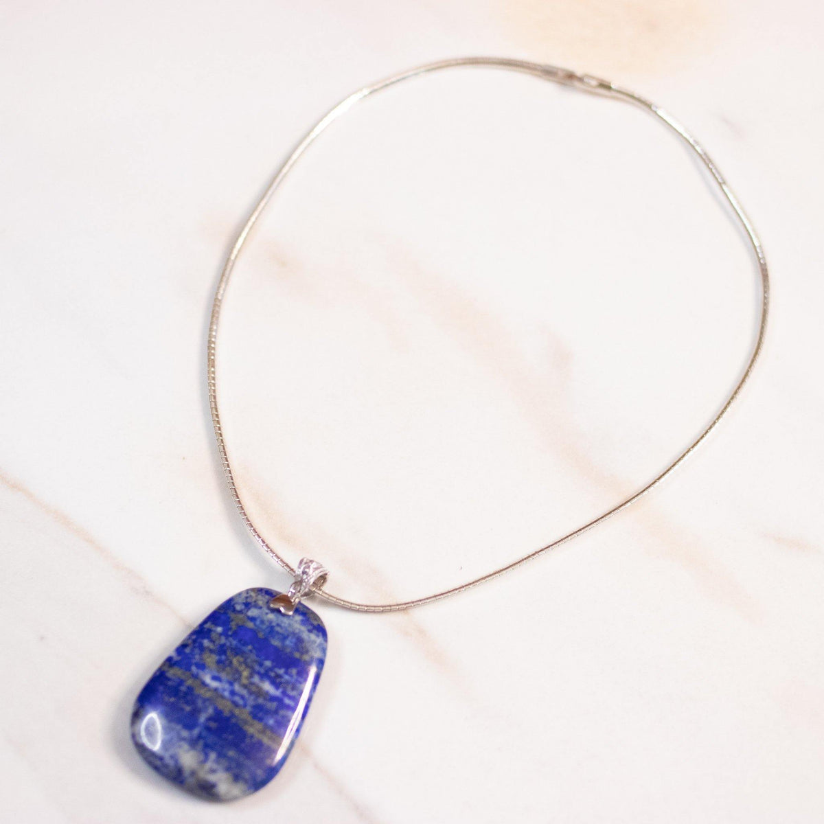 Bohemian Chic Sodalite Statement Pendant set in Sterling Silver