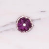 Vintage Kenneth Jay Lane Sparkling Purple Pansy Statement Ring with Pave Crystals by Kenneth Jay Lane - Vintage Meet Modern Vintage Jewelry - Chicago, Illinois - #oldhollywoodglamour #vintagemeetmodern #designervintage #jewelrybox #antiquejewelry #vintagejewelry