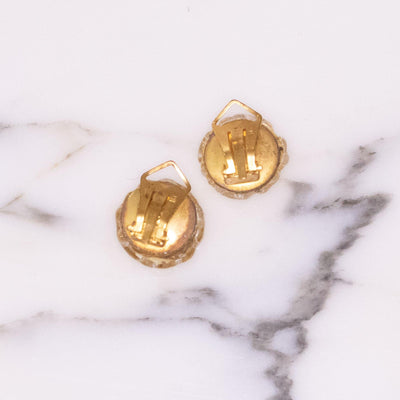 Vintage 1940s Gold Venetian Glass Earrings by Made in Italy - Vintage Meet Modern Vintage Jewelry - Chicago, Illinois - #oldhollywoodglamour #vintagemeetmodern #designervintage #jewelrybox #antiquejewelry #vintagejewelry
