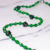 Vintage Emerald Green Crystal Beaded Necklace by Czech - Vintage Meet Modern Vintage Jewelry - Chicago, Illinois - #oldhollywoodglamour #vintagemeetmodern #designervintage #jewelrybox #antiquejewelry #vintagejewelry