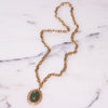Vintage Faux Jade Lucite Pendant Necklace by Vintage Meet Modern - Vintage Meet Modern Vintage Jewelry - Chicago, Illinois - #oldhollywoodglamour #vintagemeetmodern #designervintage #jewelrybox #antiquejewelry #vintagejewelry