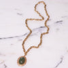 Vintage Faux Jade Lucite Pendant Necklace by Vintage Meet Modern  - Vintage Meet Modern Vintage Jewelry - Chicago, Illinois - #oldhollywoodglamour #vintagemeetmodern #designervintage #jewelrybox #antiquejewelry #vintagejewelry