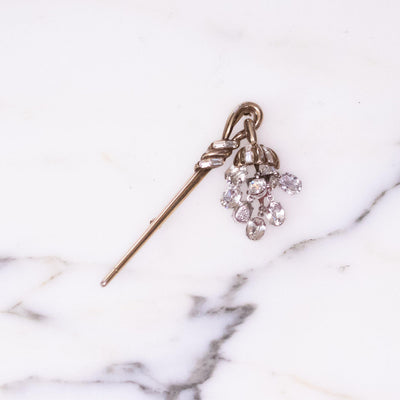 Vintage Crown Trifari Vintage Diamond Rhinestone Brooch by Crown Trifari - Vintage Meet Modern Vintage Jewelry - Chicago, Illinois - #oldhollywoodglamour #vintagemeetmodern #designervintage #jewelrybox #antiquejewelry #vintagejewelry